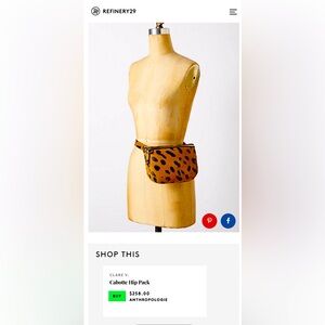 Clare V Cabotte Hip Pack : Leopard Print with Gold Accents
